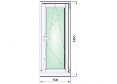 	Houten Raam 600 x 1450 mm	