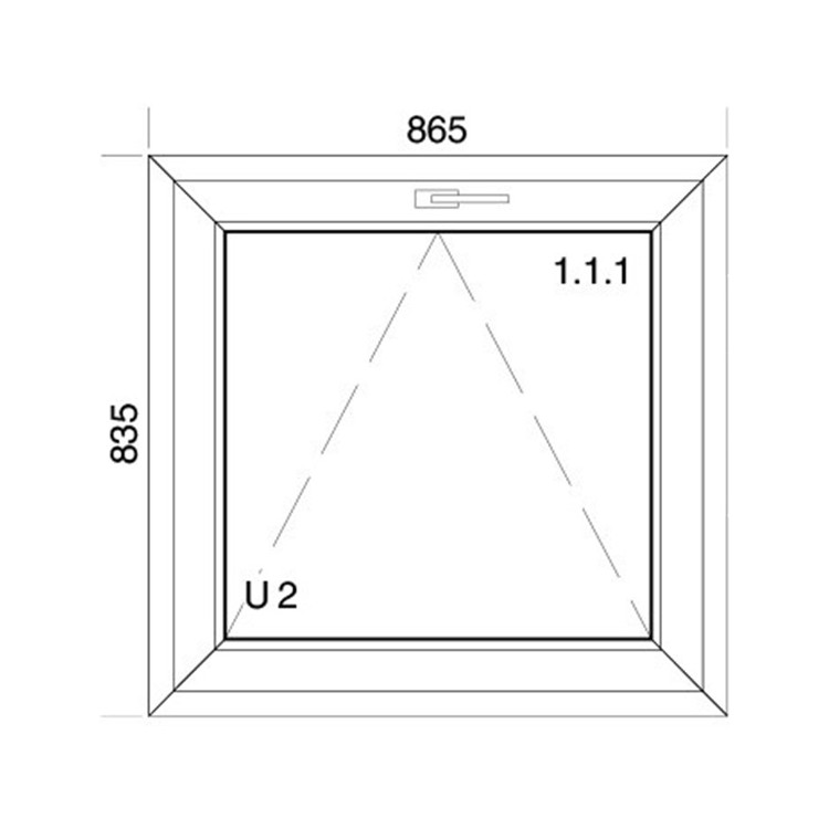 Kunststof Kozijnen 865 x 835 mm