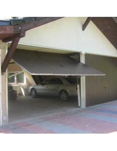Staal Garagendeur Kantelpoort - 200 x 200 cm - Mahonie 2