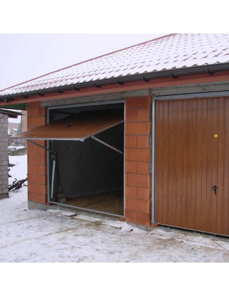 Staal Garagendeur Kantelpoort - 200 x 200 cm - Gouden Eik