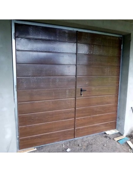 Staal Garagendeur Draaipoorten - 285 x 230 cm - RAL 7016