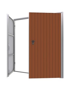 Staal Garagendeur Draaipoorten - 290 x 300 cm - RAL 8004