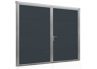 Aluminium Garagendeur Draaipoorten met een Poortpaneel 220 x 225 cm