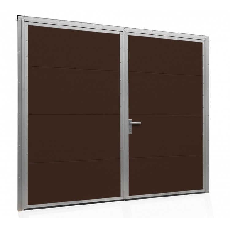 Aluminium Garagendeur Draaipoorten met een Poortpaneel 230 x 200 cm