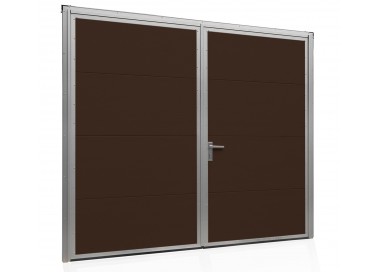 Aluminium Garagendeur Draaipoorten met een Poortpaneel 230 x 200 cm