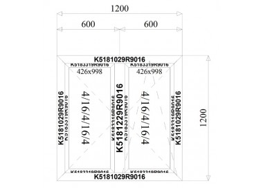 Aluminium Kozijnen 1200 x 1200mm MB-70