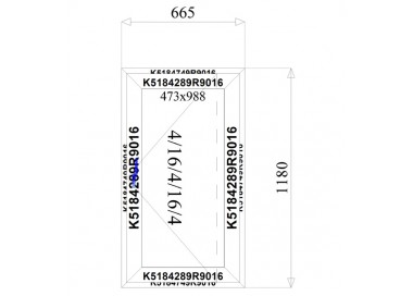 Aluminium Kozijnen 665 x 1180 mm MB-70