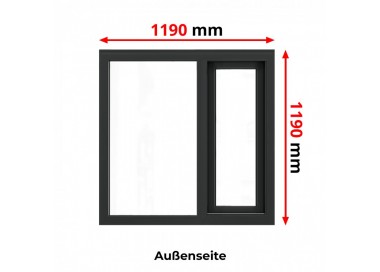 Aluminium Schuif Kozijnen 1190 x 1190 mm MB-77HS