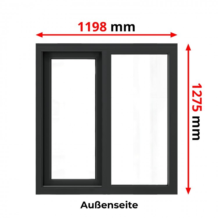 Aluminium Schuif Kozijnen 1198 x 1275 mm MB-77HS
