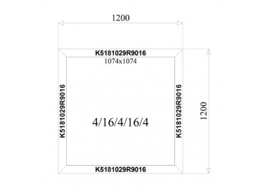 Aluminium Kozijnen 1200 x 1200 mm MB-70