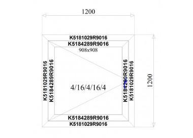 Aluminium Kozijnen 1200 x 1200 mm MB-70 - DRAAI
