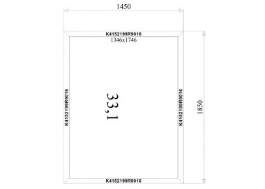Aluminium Kozijnen 1450 x 1850 mm MB-45