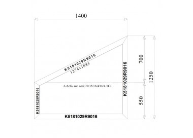 Aluminium Kozijnen 1400 x 1250 mm MB-70