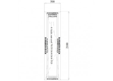 Aluminium Kozijnen 500 x 2100 mm MB-70
