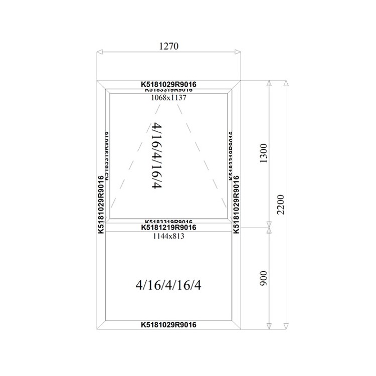 Aluminium Kozijnen 1270 x 2200mm MB-70