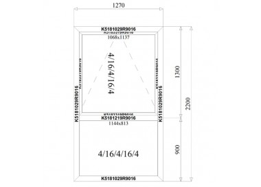 Aluminium Kozijnen 1270 x 2200mm MB-70