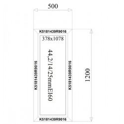Brandwerende Aluminium Kozijnen Ei60 - 500 x 1200 mm MB-78Ei