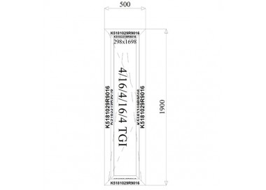 Aluminium Kozijnen 500 x 1900 mm MB-70