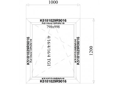 Aluminium Kozijnen 1000 x 1200 mm MB-70