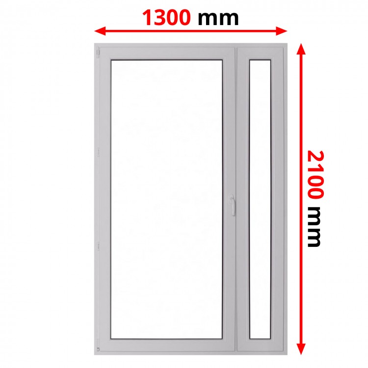 Balkondeuren Tuindeuren Kunststof Kozijnen 1300 x 2100 mm