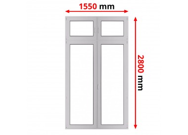 Balkondeuren Tuindeuren Kunststof Kozijnen 1550 x 2800 mm
