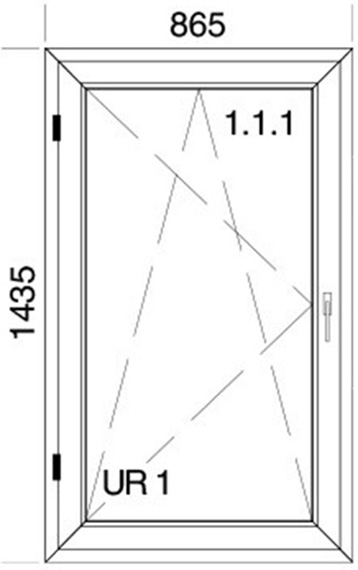 865 x 1435 mm schema
