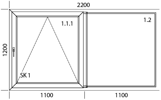 2200 x 1200 mm schema