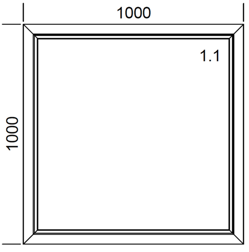 1000 x 1000 mm schema