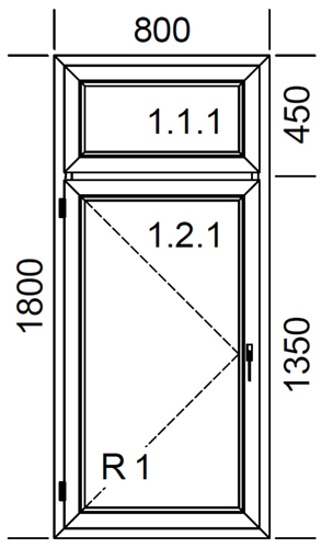 800 x 1800 mm schema