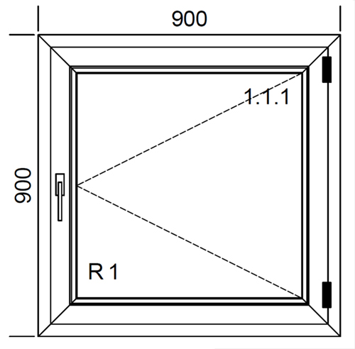 900 x 900 mm schema