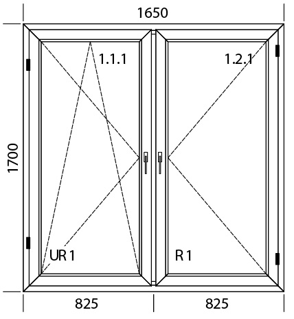1650 x 1700 mm schema