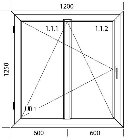 1200 x 1250 mm schema