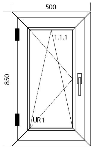 500 x 850 mm schema