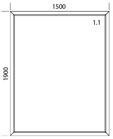 1500 x 1900 mm schema