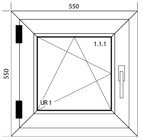 550 x 550 mm schema
