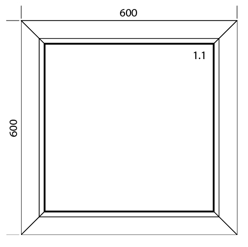 600 x 600 mm schema