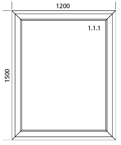 1200 x 1500 mm schema