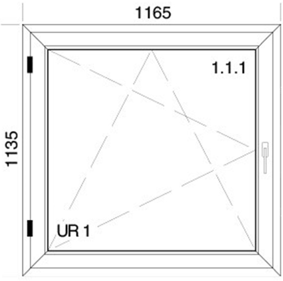 1165 x 1135 mm schema