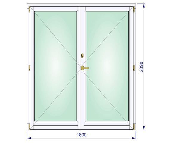 1800 x 2090 mm schema