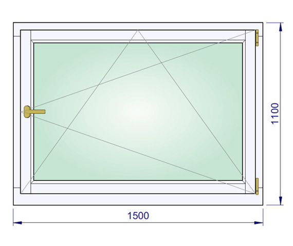 1500 x 1100 mm schema