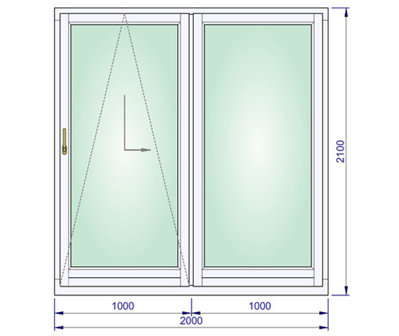 2000 x 2100 mm schema