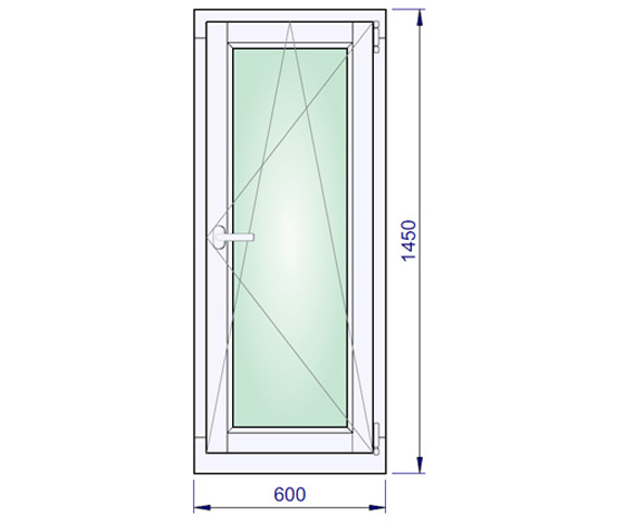 600 x 1450 mm schema