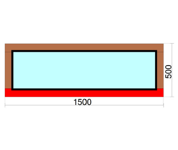 1500 x 500 mm schema