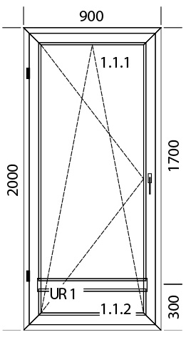 900 x 2000 mm schema