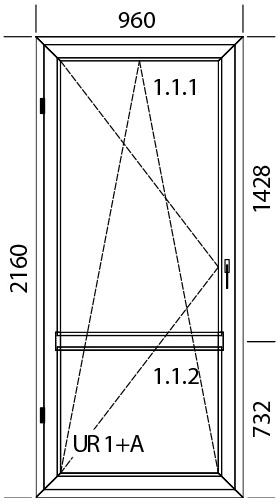 960 x 2160 mm schema