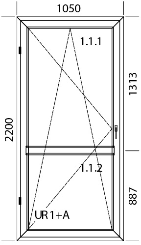 1050 x 2200 mm schema