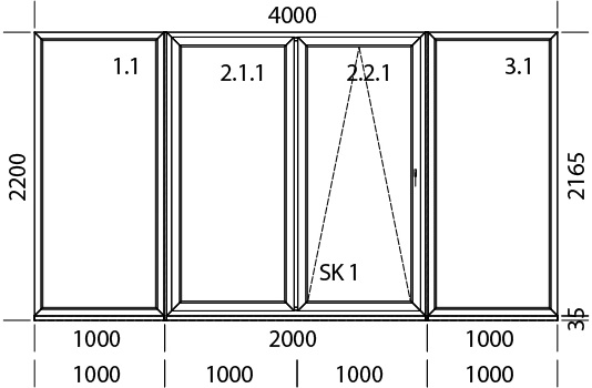 4000 x 2200 mm schema