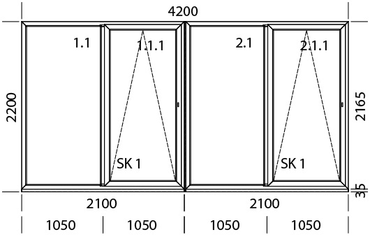 4200 x 2200 mm schema