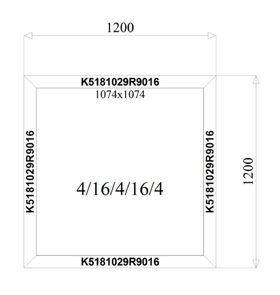 1200 x 1200 mm schema