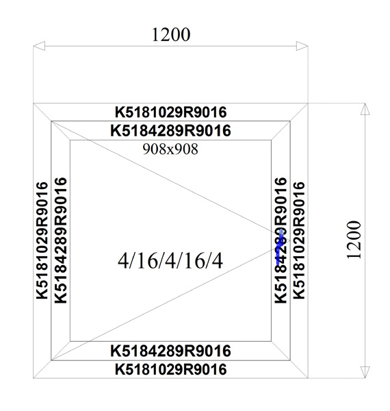 1200 x 1200 mm schema